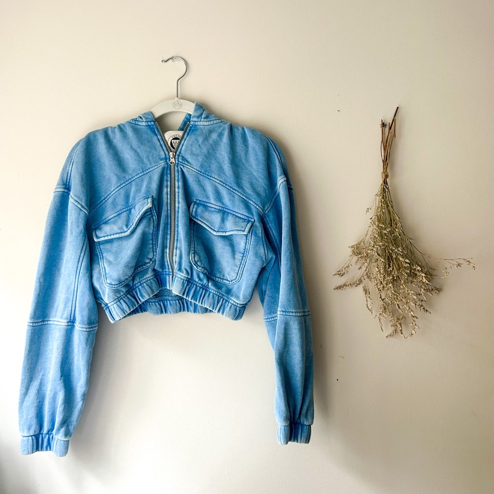 sky blue urban outfitters jacket